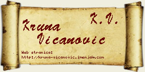 Kruna Vicanović vizit kartica
